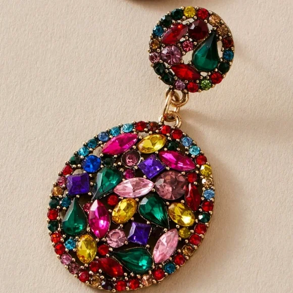 Waterdrop earrings Rhinestone - Picture 2 of 5